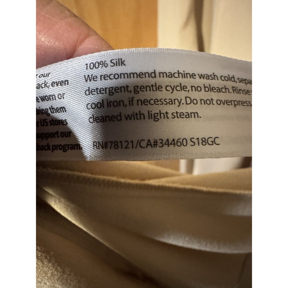 Eileen Fisher  100% Silk Georgette Crepe Trench Coat Duster And Tank Large (R1) - Picture 5 of 10